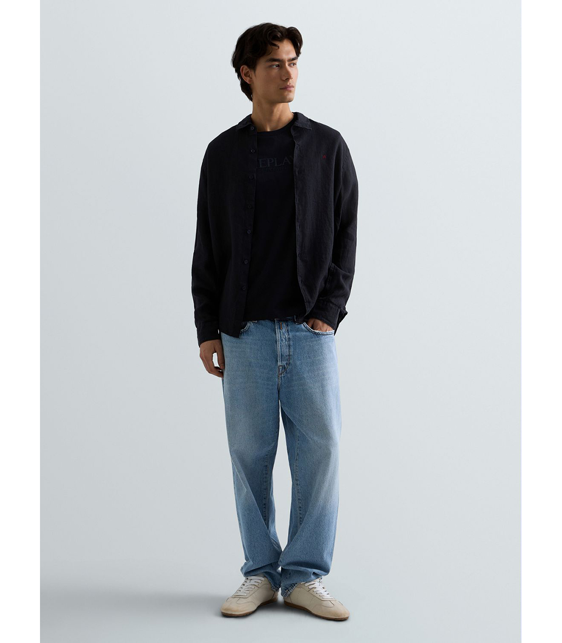 ガーメントダイリネンシャツ 詳細画像 ダークネイビー 2